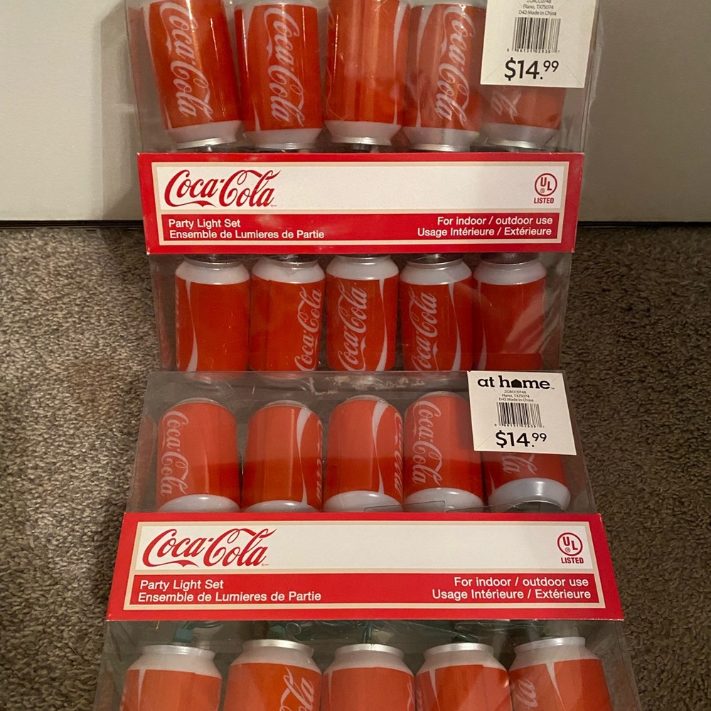 Coca-Cola can string party lights - set of two!